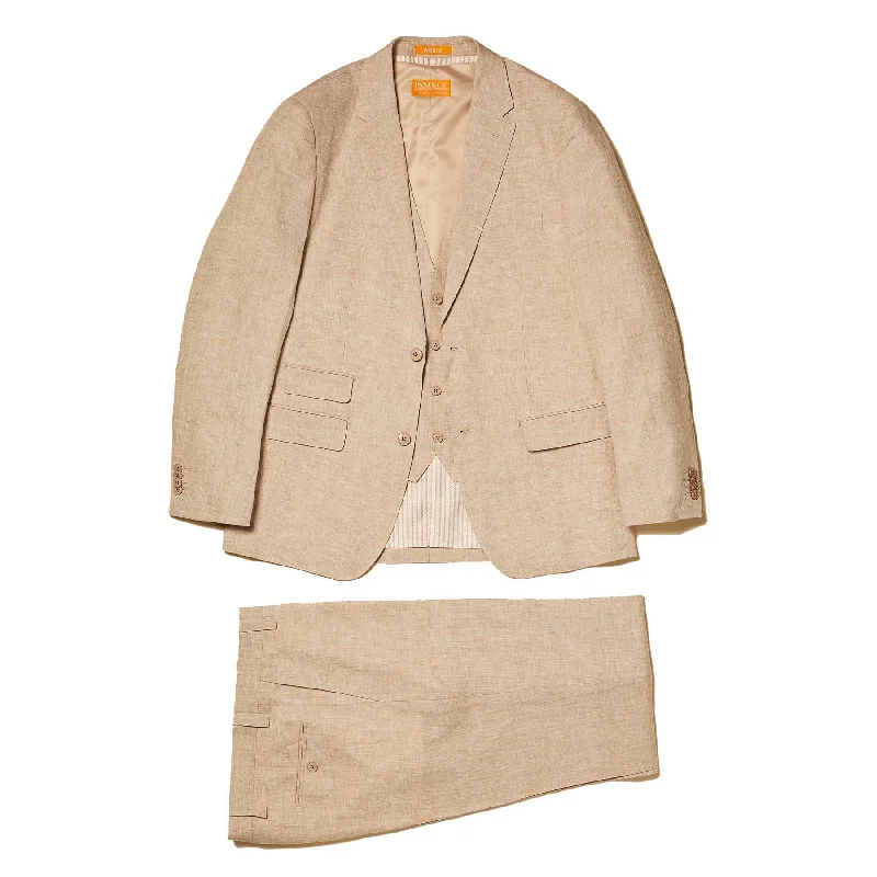 Soft Materials Inserch Linen 3 Piece Suit -Oatmeal