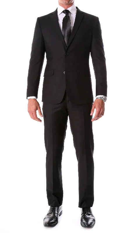 Sporty Wardrobe Oslo Collection - Slim Fit 2 Piece Suit Color Black