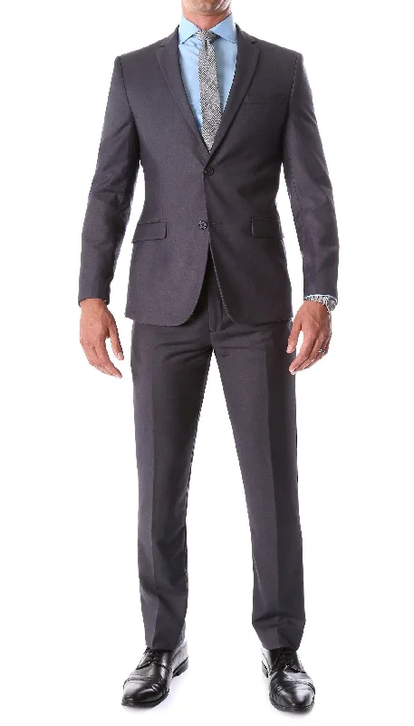 All-Purpose Wear Oslo Collection - Slim Fit 2 Piece Suit Color Charcoal